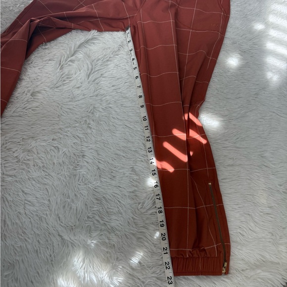 Albion Jetsetter Windowpane Terracotta Pants - Picture 10 of 13